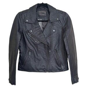 BLANK NYC Size XS Black Faux Leather Moto Jacket NWT